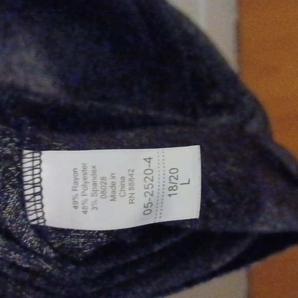 Romans long dress short sleeves size L 18/20 color black and white - Picture 7 of 8